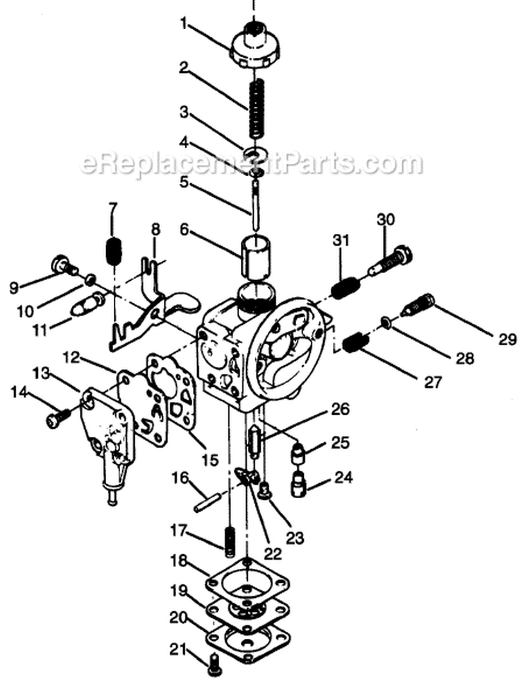 Page A Diagram and Parts List for XR-200  Weed Eater Trimmer